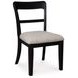 Chadworth Black and Gray Upholstered Dining Chair Set of 2