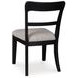 Chadworth Black and Gray Upholstered Dining Chair Set of 2