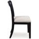 Chadworth Black and Gray Upholstered Dining Chair Set of 2