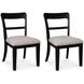 Chadworth Black and Gray Upholstered Dining Chair Set of 2