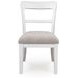 Chadworth White and Gray Upholstered Dining Chair Set of 2