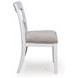 Chadworth White and Gray Upholstered Dining Chair Set of 2