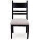 Chadworth Black and Gray Upholstered Side Chair Set of 2
