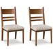 Chadworth Brown and Gray Upholstered Side Chair Set of 2
