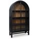 Chadworth Black and Brown 2 Glass Door Display Cabinet