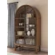 Chadworth Brown and Black 2 Glass Door Display Cabinet