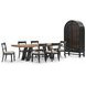 Basinger Brown and Black 98" Extendable Rectangular Dining Table
