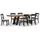Chadworth Brown and Black 98" Extendable Rectangular Dining Table