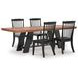 Basinger Brown and Black 98" Extendable Rectangular Dining Table