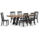 Basinger Brown and Black 98" Extendable Rectangular Dining Table