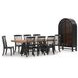 Chadworth Brown and Black 98" Extendable Rectangular Dining Table