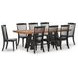 Chadworth Brown and Black 98" Extendable Rectangular Dining Table