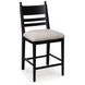 Chadworth Cream and Black Upholstered Bar Stool Set of 2