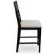 Chadworth Cream and Black Upholstered Bar Stool Set of 2