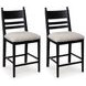 Chadworth Cream and Black Upholstered Bar Stool Set of 2