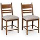 Chadworth Cream and Brown Upholstered Bar Stool Set of 2