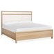 Merrifield Sandstone Beige and White King Upholstered Panel Bed