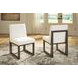 Brillynd Off White Performance Fabric Upholstered Dining Side Chair Set of 2