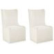 Brillynd Off White Performance Fabric Upholstered Wingback Dining Side Chair Set of 2