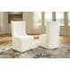 Brillynd Off White Performance Fabric Upholstered Wingback Dining Side Chair Set of 2