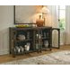 Brillynd Burnished Brown 4 Glass Door Server