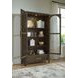 Brillynd Burnished Brown 2 Glass Door Display Cabinet with LED