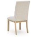Drovlayne Beige Performance Fabric Upholstered Dining Side Chair Set of 2