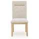 Drovlayne Beige Performance Fabric Upholstered Dining Side Chair Set of 2