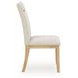 Drovlayne Beige Performance Fabric Upholstered Dining Side Chair Set of 2