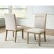 Drovlayne Beige Performance Fabric Upholstered Dining Side Chair Set of 2