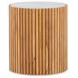 Outdoor Complements White and Brown Round Coralia Accent Table