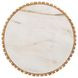 Outdoor Complements White and Brown Round Coralia Accent Table