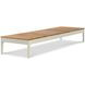 Outdoor Complements White and Brown Ronan Poolside Reclining Chaise