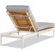 Outdoor Complements White and Brown Ronan Poolside Reclining Chaise