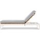 Outdoor Complements White and Brown Ronan Poolside Reclining Chaise