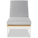 Outdoor Complements White and Brown Ronan Poolside Reclining Chaise