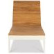 Outdoor Complements White and Brown Ronan Poolside Reclining Chaise