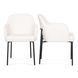 Sydney Cream Upholstered Arm Chair Set of 2