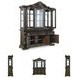 Maylee Dark Brown Buffet with Hutch