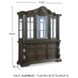 Maylee Dark Brown Buffet with Hutch