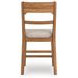 Cabalynn Oatmeal Upholstered Ladder Back Bar Stool Set of 2