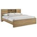 Vega Natural Oak Melamine King Bookcase Bed