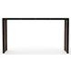 Pinstripe Dark Chocolate and Rich Walnut Rectangular Glass Top Console Table