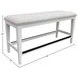 Americana Modern Cotton 49" Upholstered Counter Height Dining Bench