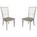 Americana Modern Cotton Spindle Back Dining Chair Set of 2