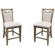 Americana Modern Cotton Upholstered Counter Height Chair Set of 2