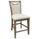 Americana Modern Cotton Upholstered Counter Height Chair Set of 2