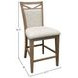 Americana Modern Cotton Upholstered Counter Height Chair Set of 2