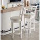 Americana Modern Cotton Spindle Back Swivel Bar Stool