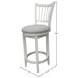 Americana Modern Cotton Spindle Back Swivel Bar Stool